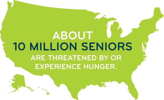 map of hunger among older adults in U.S.